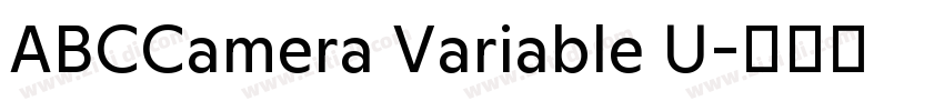 ABCCamera Variable U字体转换